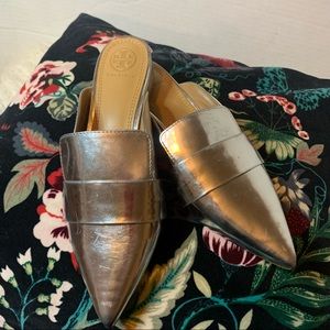 Tory Burch Rosalind Mule in Mirror Metallic Leather